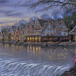 Jigsaw puzzle: Town on the shore