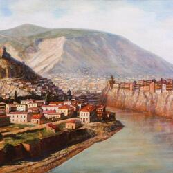 Jigsaw puzzle: Panorama of Tiflis at the end of the 19th century