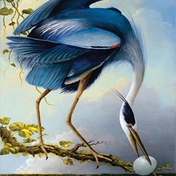 Jigsaw puzzle: Heron with egg