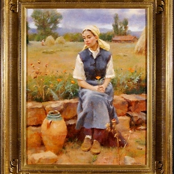 Jigsaw puzzle: Girl with a jug