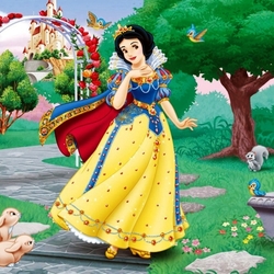Jigsaw puzzle: Snow white in the garden