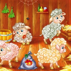 Jigsaw puzzle: Lambs