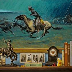 Jigsaw puzzle: Paintings in pictures / Conversations in a cowboy