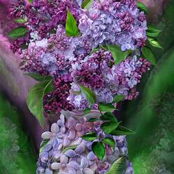 Jigsaw puzzle: Bouquet in purple tones