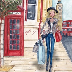 Jigsaw puzzle: Shopping in London