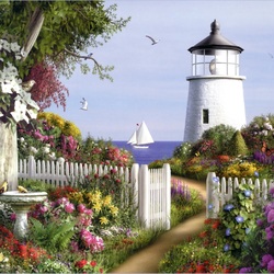 Jigsaw puzzle: Path to the lighthouse