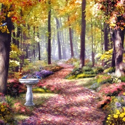 Jigsaw puzzle: Road in the park