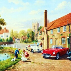 Jigsaw puzzle: By the village pond