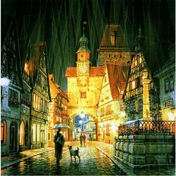 Jigsaw puzzle: Rainy evening in the city