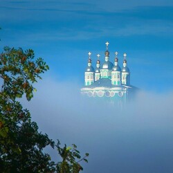 Jigsaw puzzle: Serene morning. Smolensk, Assumption Cathedral