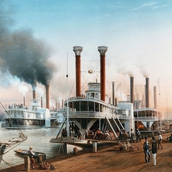 Jigsaw puzzle: Steamships in New Orleans