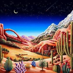 Jigsaw puzzle: Night over the desert