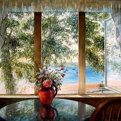 Jigsaw puzzle: Window to the sea
