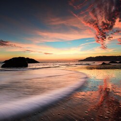 Jigsaw puzzle: Sunset on the coast