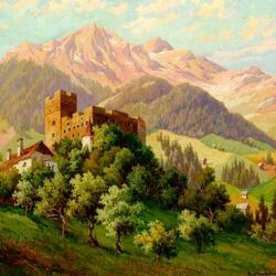 Jigsaw puzzle: Mountain village. Tyrol