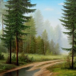 Jigsaw puzzle: Forest Road