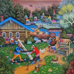Jigsaw puzzle: Working peasants