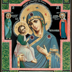Jigsaw puzzle: Icon of the Mother of God of Jerusalem
