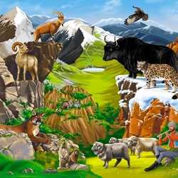 Jigsaw puzzle:  The mountains