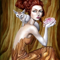 Jigsaw puzzle: Girl with a fox