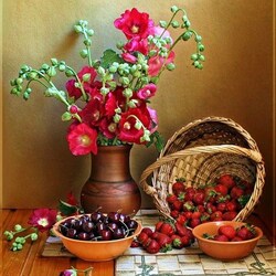 Jigsaw puzzle: Berries and mallow