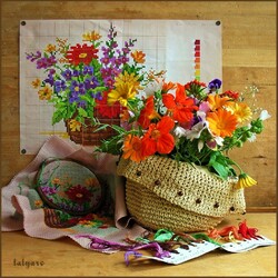 Jigsaw puzzle: Still life with a summer bouquet