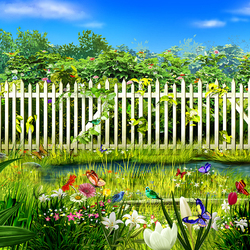 Jigsaw puzzle: Garden fence