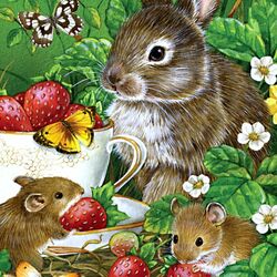 Jigsaw puzzle: Bunny and mice