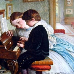 Jigsaw puzzle: Music lesson