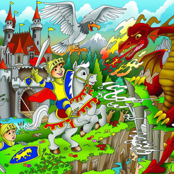 Jigsaw puzzle: Dragon battle