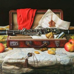 Jigsaw puzzle: Still life with flute