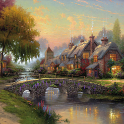 Jigsaw puzzle: Cottage by the river