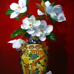 Jigsaw puzzle: Decorative magnolia
