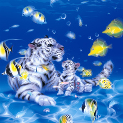 Jigsaw puzzle: Underwater cubs