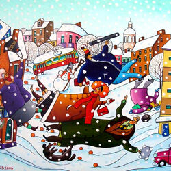 Jigsaw puzzle: Snow falls