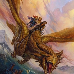Jigsaw puzzle: Flight on the golden dragon