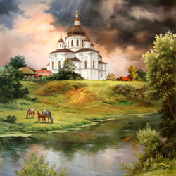 Jigsaw puzzle: Cathedral on the hill