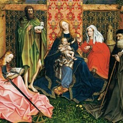 Jigsaw puzzle: Madonna and saints in the Garden of Eden