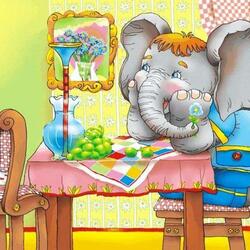 Jigsaw puzzle: Baby elephant