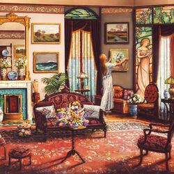 Jigsaw puzzle: Victorian living room