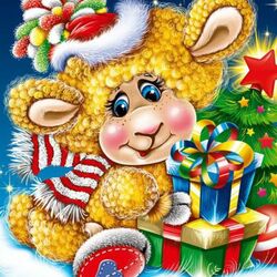 Jigsaw puzzle: Sheep with gifts