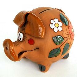 Jigsaw puzzle: Piglet with a flower