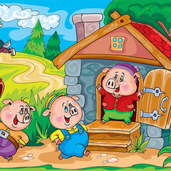 Jigsaw puzzle: Three piglets