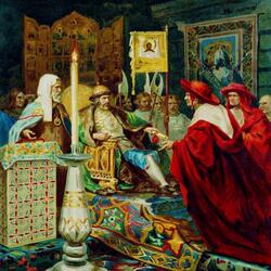 Jigsaw puzzle: Alexander Nevsky accepts papal legates