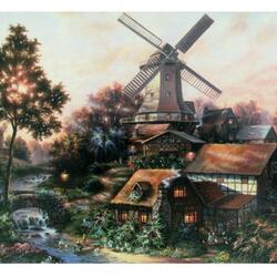 Jigsaw puzzle: House with a windmill
