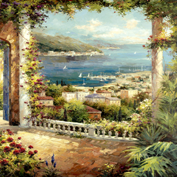 Jigsaw puzzle: Terrace with sea view