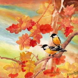 Jigsaw puzzle: Birds on a branch