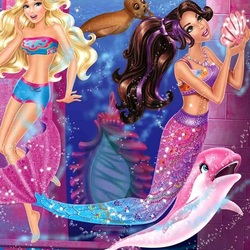 Jigsaw puzzle: Barbie and the little mermaid