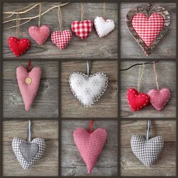 Jigsaw puzzle: Collage with hearts