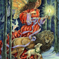 Jigsaw puzzle: Forest angel